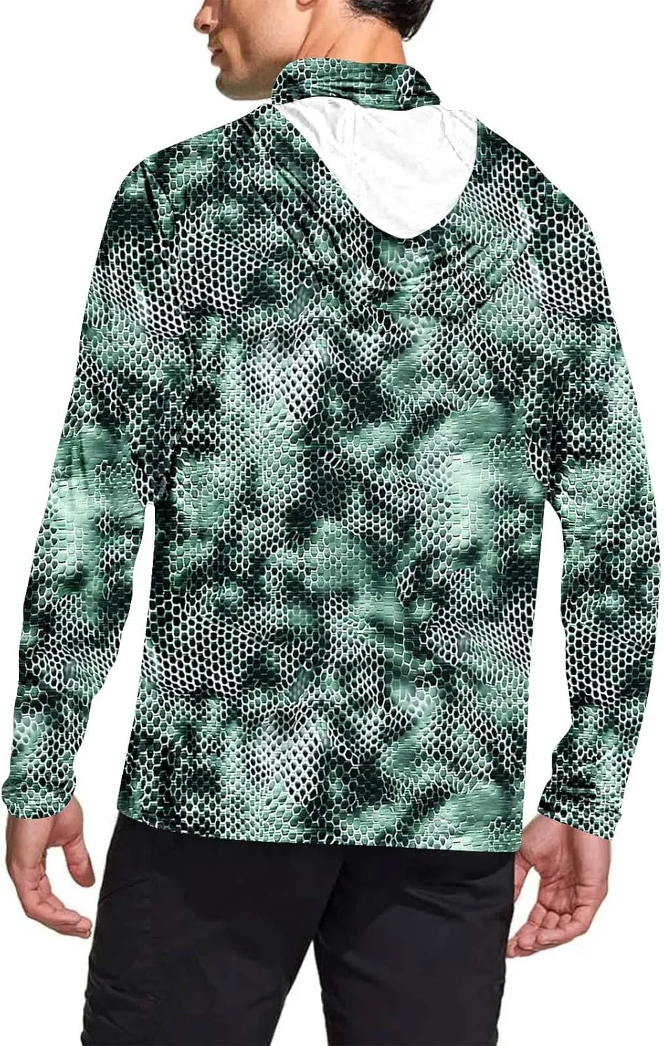 Sun Protection Shirts for Men with Mask UPF 50 Rash Guards Cooling Hoodies Lightweight Long Sleeve Fishing Blouses