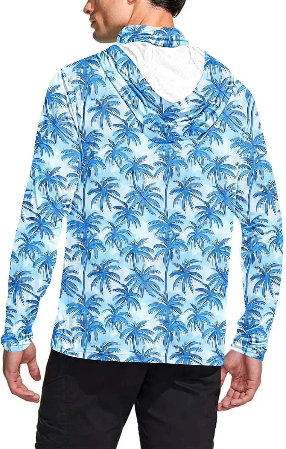 Sun Protection Shirts for Men with Mask UPF 50 Rash Guards Cooling Hoodies Lightweight Long Sleeve Fishing Blouses
