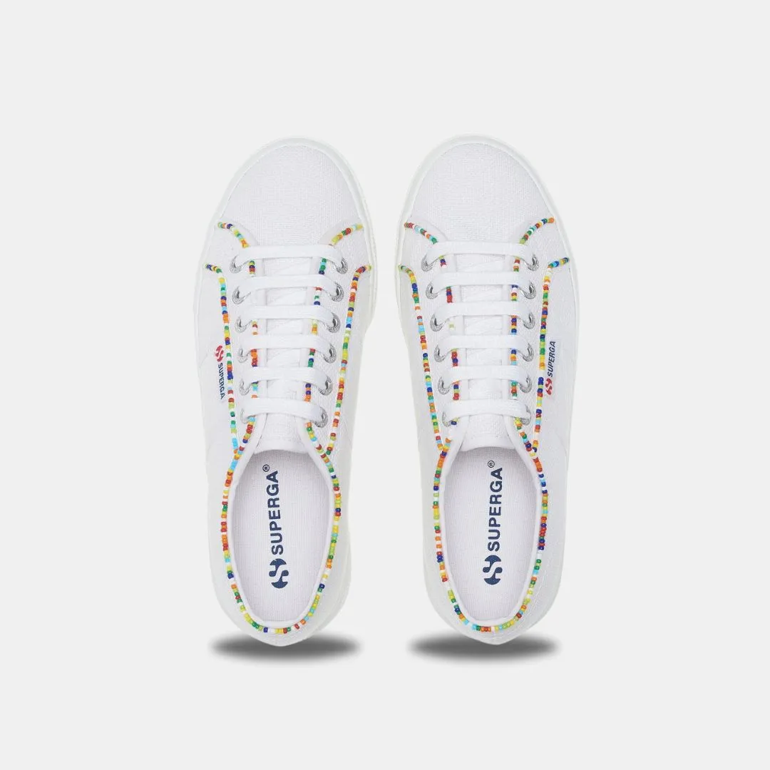 Superga Women's 2740 Multicolor Beads White