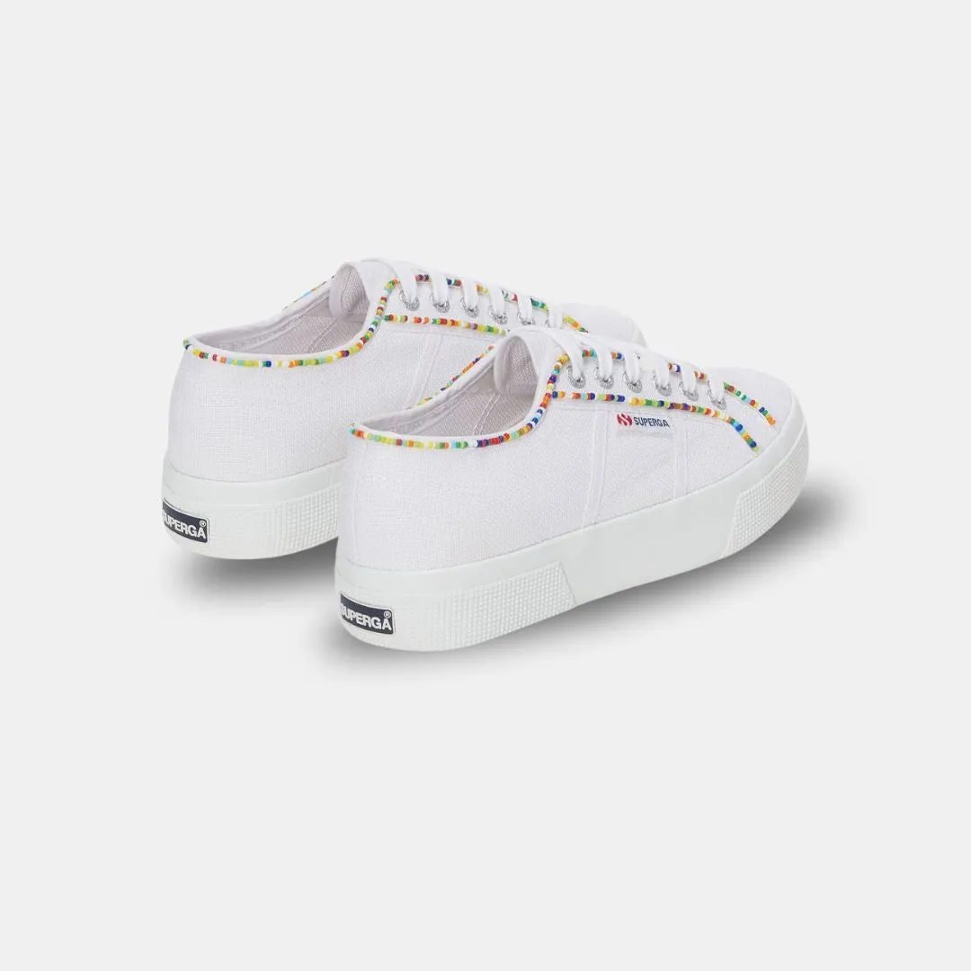 Superga Women's 2740 Multicolor Beads White