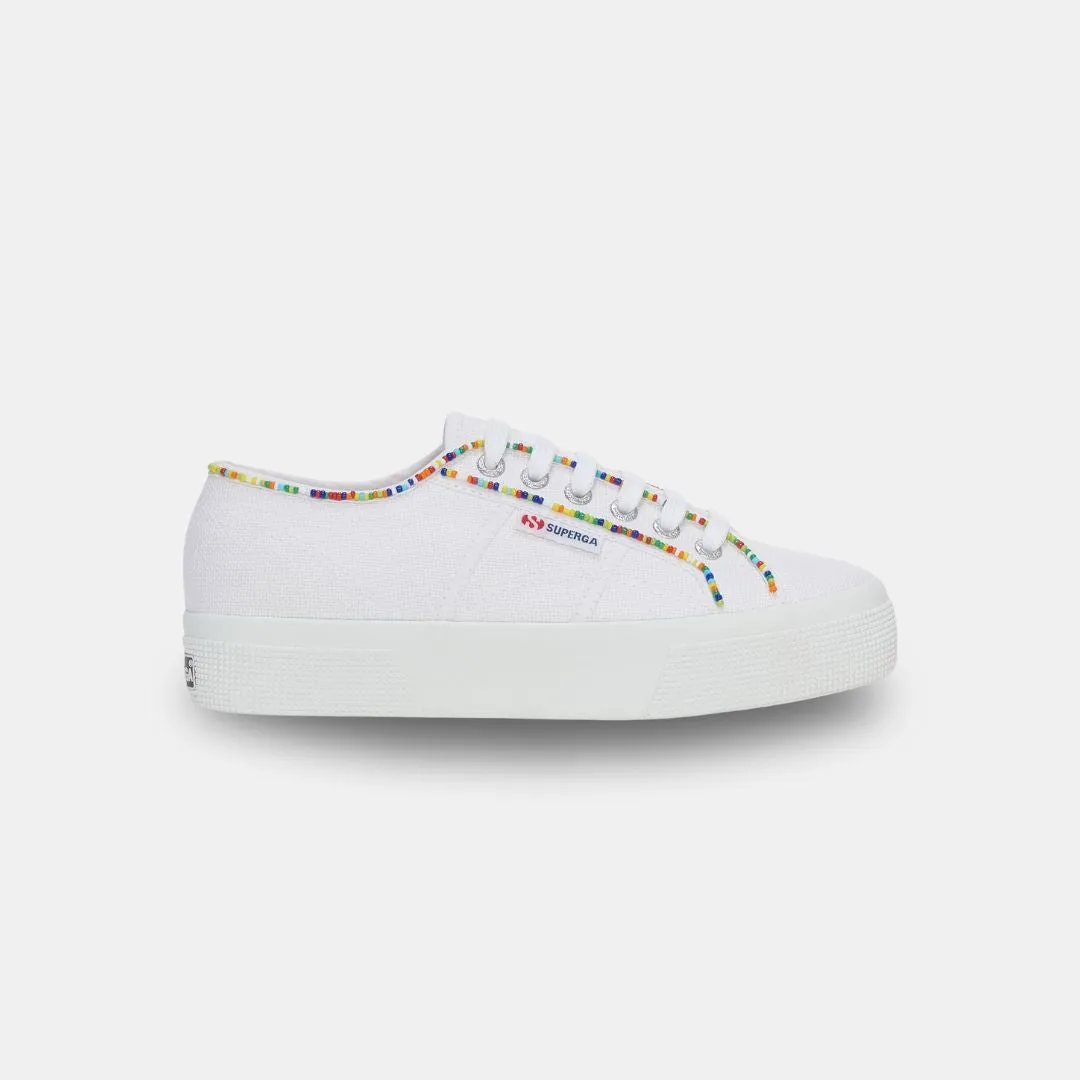 Superga Women's 2740 Multicolor Beads White