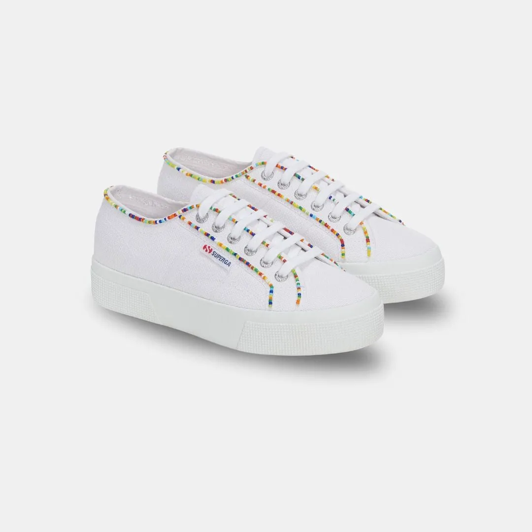 Superga Women's 2740 Multicolor Beads White