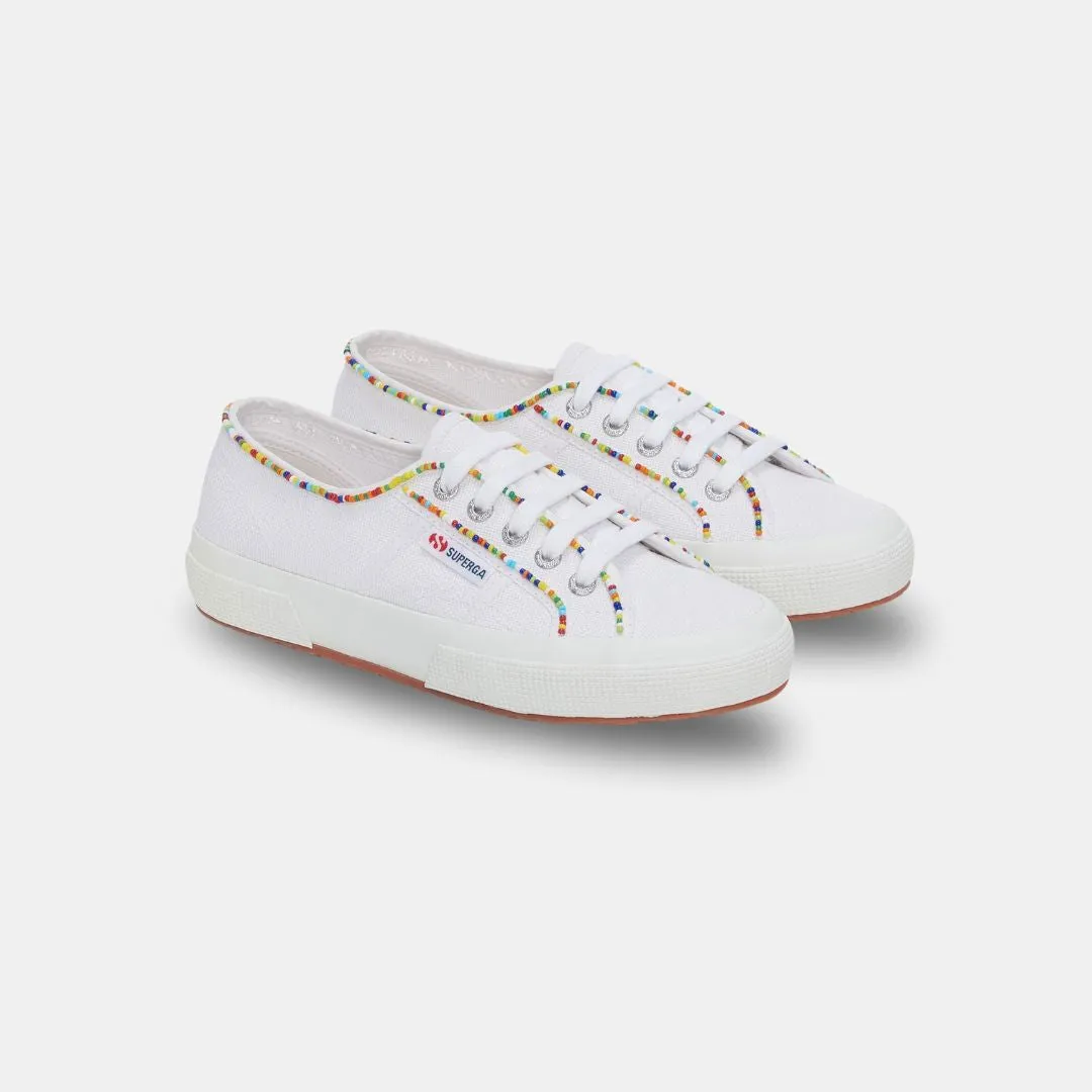 Superga Women's 2750 Multicolor Beads White