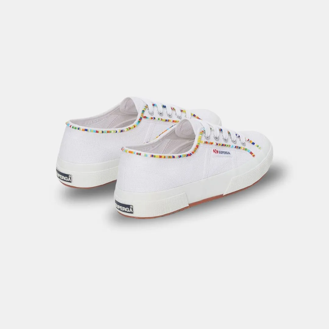 Superga Women's 2750 Multicolor Beads White