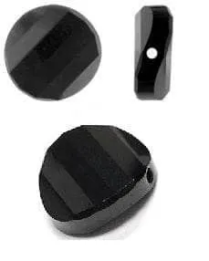 Swarovski bead twist  1ud black onix 14mm