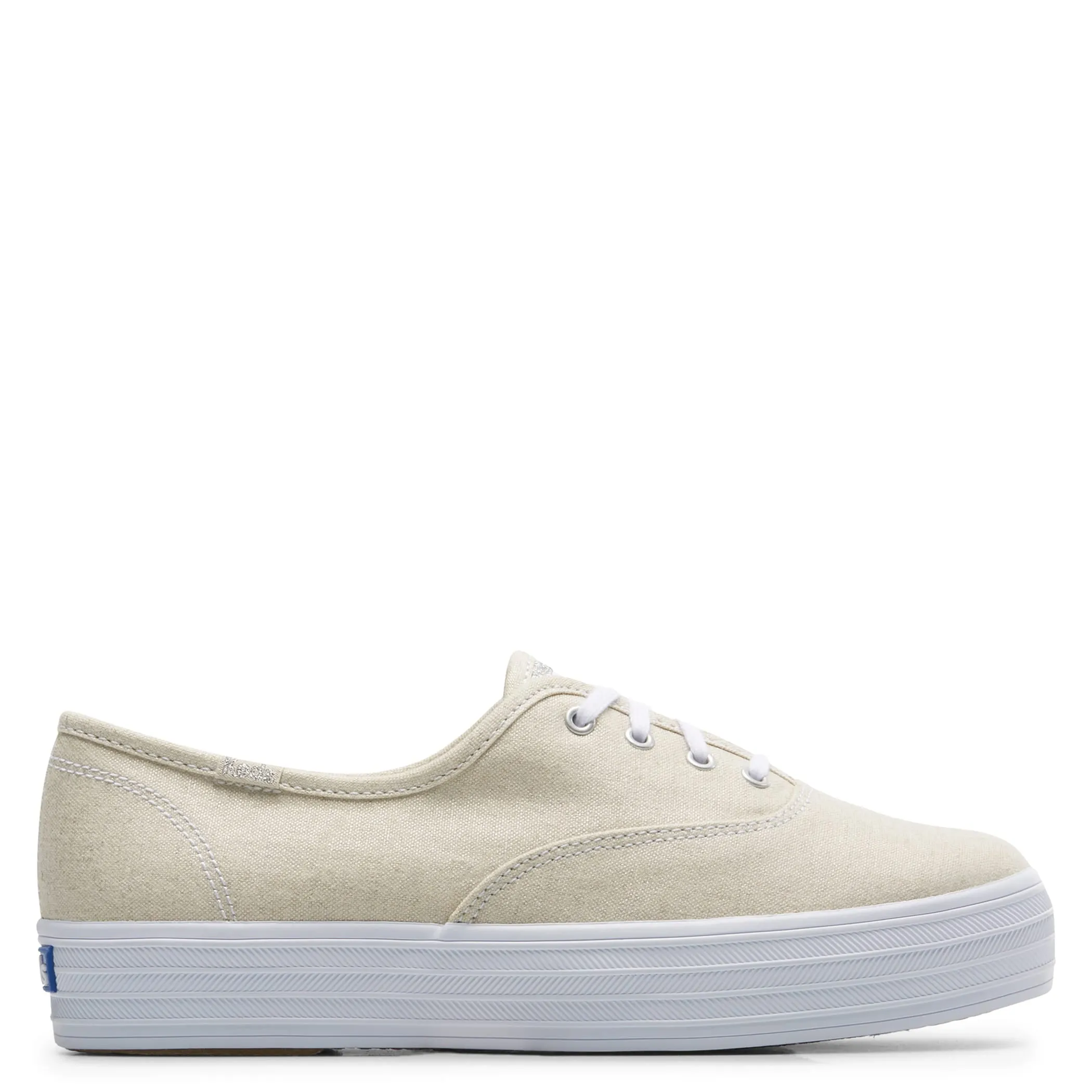 Tenis The Platform Metal Textil Plata Para Mujer