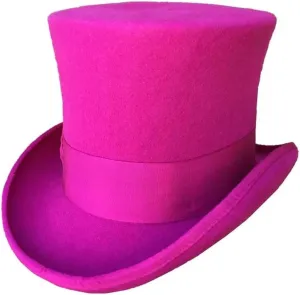 Women Wool Felt High Top Hat Topper Hat Tuxedo Formal Costume Top Hat A XL 61 cm